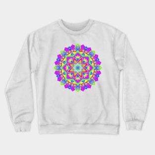 Bright Colorful Mandala Art Crewneck Sweatshirt